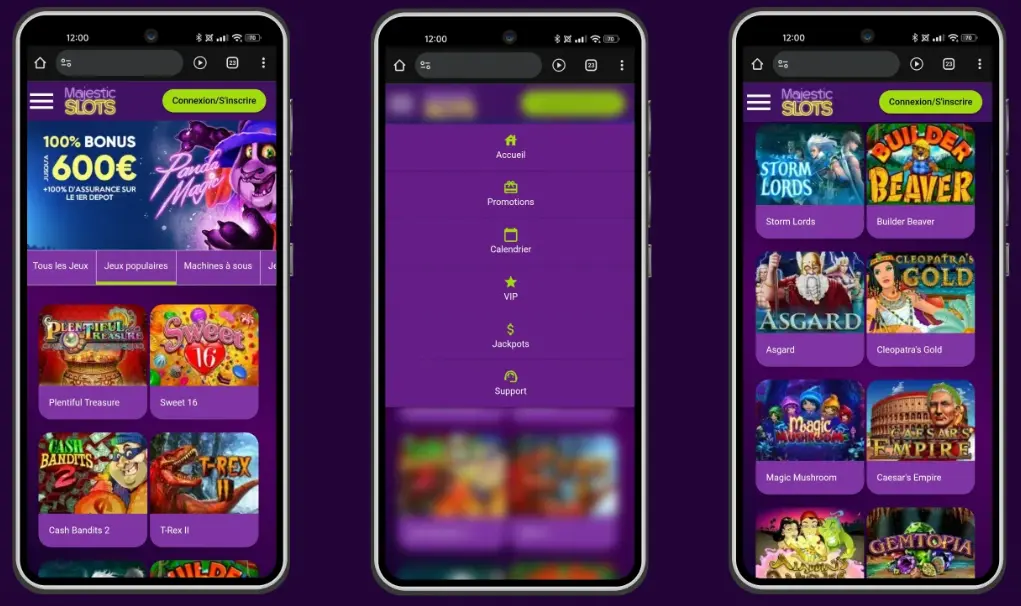 majestic slots application